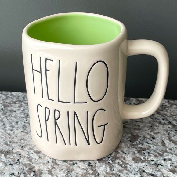 RAE DUNN • Three Pairs of Stylish “HELLO HAPPY SPRING” Mugs Cups - Picture 5 of 9